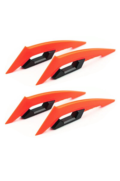 Choice17 2 Pair Orange 1 Pair Universal Motorcycle Winglet Aerodynamic Spoile...