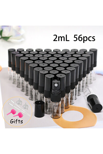 Choice3 زجاجة عطر مدرجة سعة 2/3 مل، 56 قطعة زجاجية سعة 2 مل + 6 أدوات، زجاجة ...