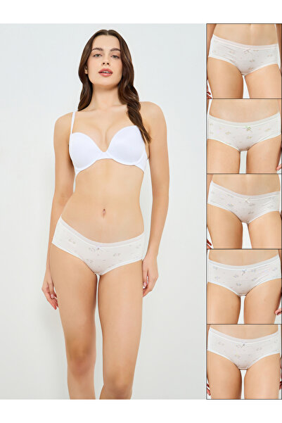 Styli Pack of 5 - Floral Print Cotton Short Briefs