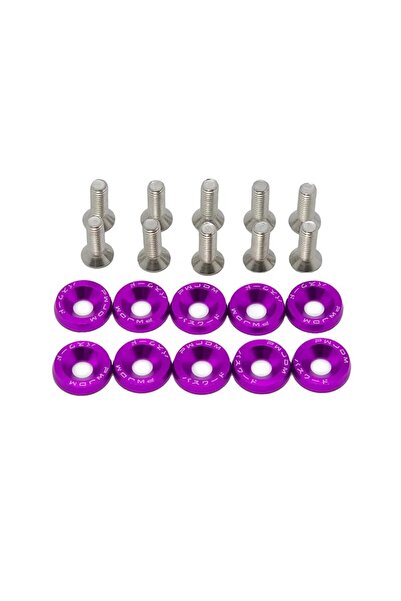Choice4 Purple 10 PCS M6 Automotive Hexagonal Fasteners, Mudguard Washers, Bu...