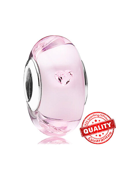 Choice16 LLZ012-PK سلسلة زجاج مورانو من الفضة الإسترليني عيار 925، تعليقة ريش...