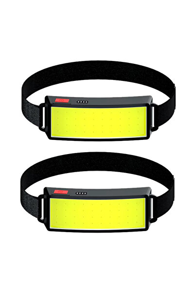 Choice1 مصباحان رأس محمولان بتقنية COB، قابلان لإعادة الشحن، مزودان بإضاءة LE...