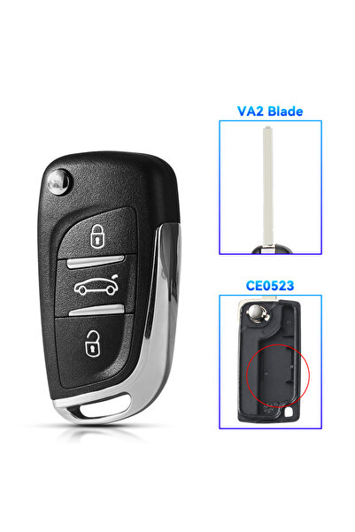 Choice4 مفتاح سيارة معدل 3 BT VA2 CE0523 KEYYOU قطعة واحدة CE0523 CE0536 لسيا...