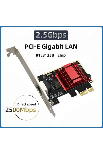 Choice kebidumei Red RTL8125B 2.5G PCI-E To RJ45 Network Card RTL8125B Chip G...