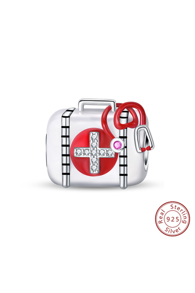 Choice5 PAC1380 عرض خاص: خرزات فضية عيار 925 بتصميم أسنان طبيب الأسنان، دلايا...