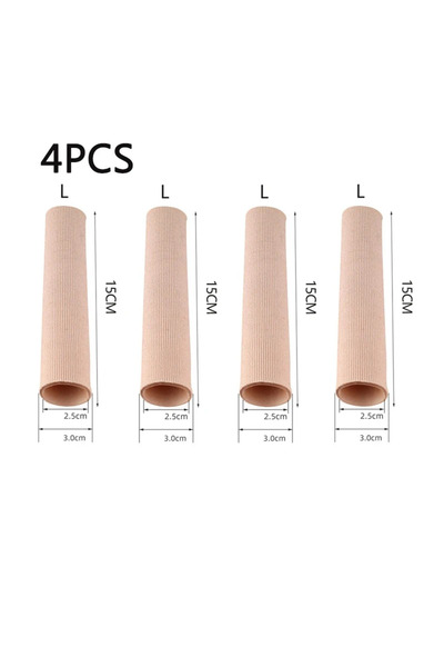 Choice11 L-4PCS 1-8pcs غطاء سيليكون فاصل أصابع القدم من القماش المقطوع أنبوب ...
