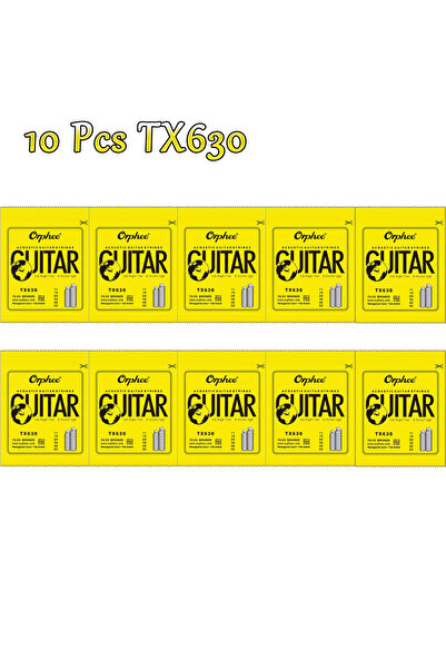 Choice7 مجموعة من 10 أوتار جيتار صوتي من سلسلة TX630 (10/50) من أورفي، ذات قل...