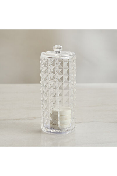 Generic Crystal Cotton Pad Holder - 7.3x18.1 cm