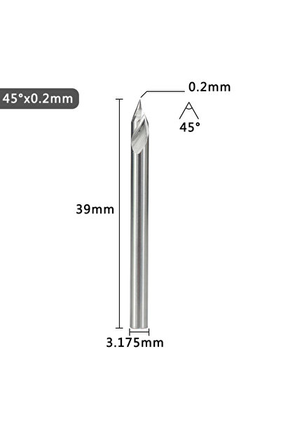 Choice21 لقمة نقش لوحات الدوائر المطبوعة XCAN، مقاس 3.175 مم × 45 مم × 0.2 مم...