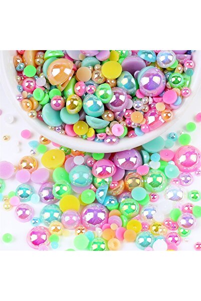 choice2 3-10mm 10g Mix 11 Mix Color AB Half Round ABS Beads Pearl Flatback Be...