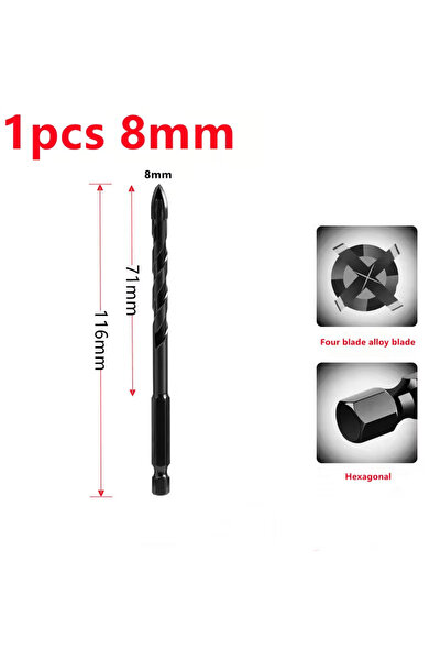 Choice1 Choice 8mm 3 4 5 6 8 10 12mm Cross Hex Tile Drill Bit For Glass Concr...