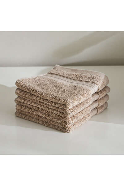 Home Box Air Rich 4-Piece Fade Resistant Face Towel Set - 30x30 cm