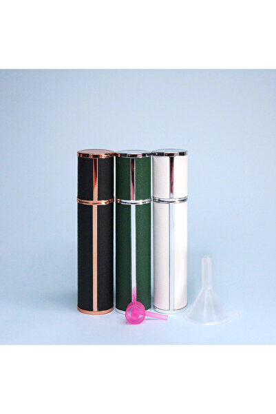 Choice1 زجاجة عطر محمولة للسفر، سعة 10 مل، جلد الأسود والأخضر والأبيض، قطعتان...