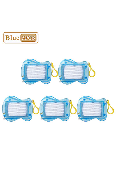 Choice لوحة رسم مغناطيسية صغيرة زرقاء - 5 قطع، من 1 إلى 10 قطع، مع سلسلة مفات...