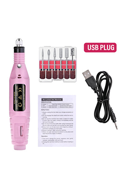 choice2 مجموعة أدوات برد الأظافر الكهربائية من دوتريوز، لون وردي، من لولا، لب...