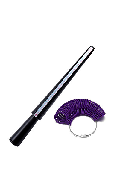 Choice17 مجموعة قياس احترافية باللون الأرجواني، أداة قياس مقاسات الخواتم، منت...