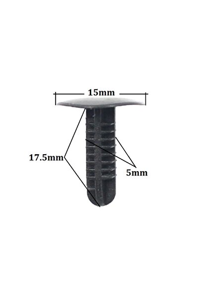 Choice3 40 قطعة من المسامير البلاستيكية السوداء العالمية مقاس 5 مم، سهلة التر...