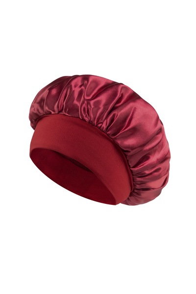 Choice6 Wine Red 1pcs Soft Silk Satin Lined Bonnet Large Satin Hair Bonnet Ho...