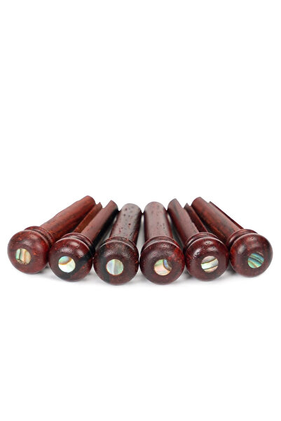 choice2 Cocopolo Wood B Miwayer 6pcs Cobolo Wood Acoustic Guitar Bridge Pins ...