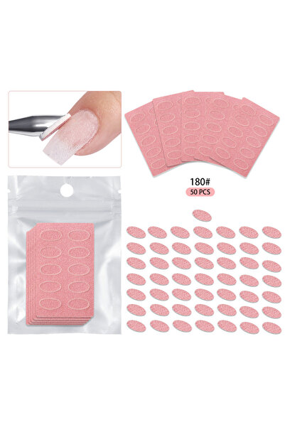 Choice3 ٥٠ قطعة وردية اللون، ١٨٠ غرام، ٥/١٠ ورقة، أداة دفع الجلد الميت للأظاف...