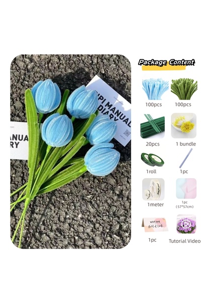 Choice1 Blue Tulip 200pcs Pipe Cleaners Craft Supplies with 20pcs Metal Rods,...