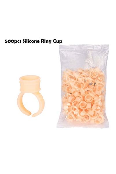 Choice1 500pcs M 500pc Disposable Permanent Makeup Pigment Ring Cup Silicone ...