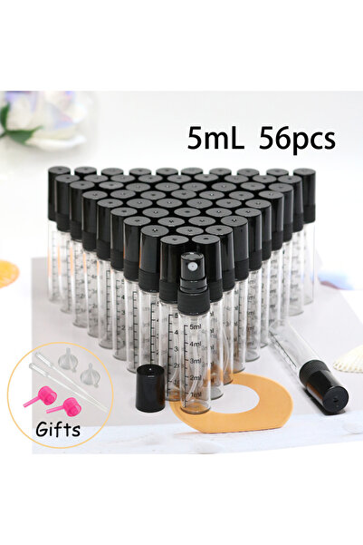 Choice Glass 56pcs 5ml 56 pcs+6 tools, 2/3ml graduated perfume bottle, transp...