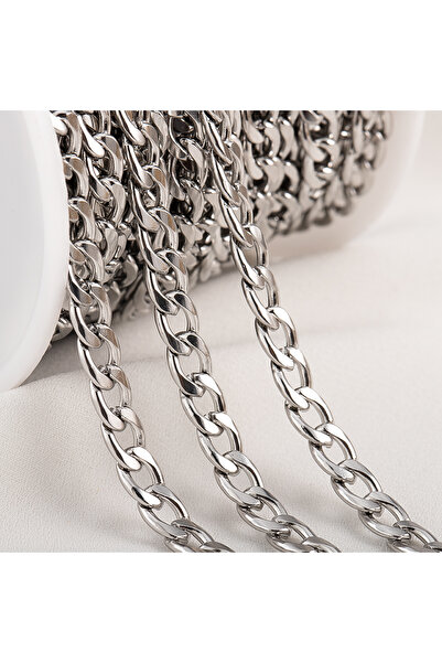Choice 1meter Steel Color 5mm 1Meter 2Meters Cuban Chain Stainless Steel Flat...