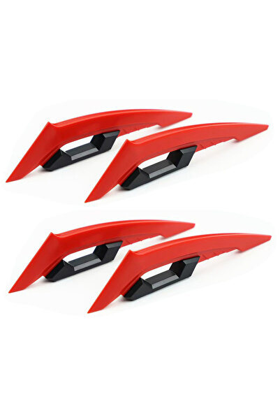 Choice13 2 Pair Red 1 Pair Universal Motorcycle Winglet Aerodynamic Spoiler D...