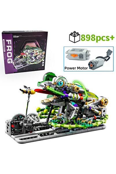 Choice1 لعبة بناء ضفدع ميكانيكي بمحرك كهربائي، مجموعة نماذج روبوت قافز مع موفاب