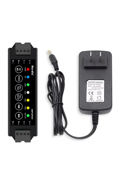 choice2 US plug Herdio 4-Way Home Power Amplifiers Audio Bluetooth & Aux Mini...