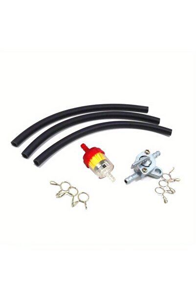 Choice7 صمامات خزان وقود أحمر 6 مم للدراجات النارية والدراجات الترابية والدرا...