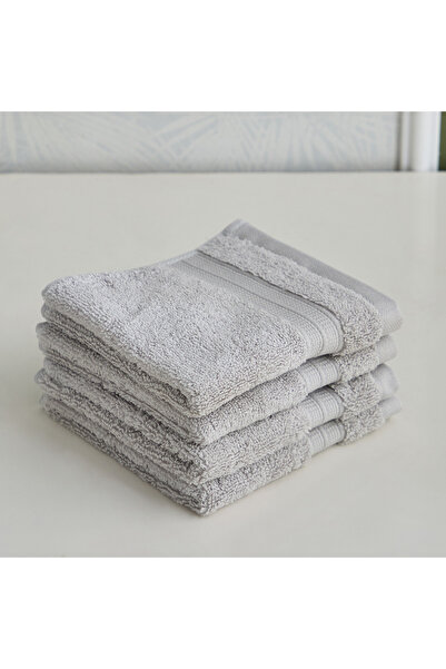 Generic طقم مناشف الوجه إير ريتش مكون من 4 قطع - 30×30 سم