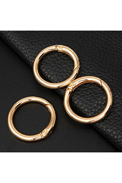Choice12 32 مم - 5 قطع ذهبية، حلقات معدنية دائرية على شكل حرف O، مشابك زنبركي...