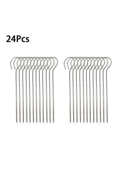 choice2 24 سيخًا من أسياخ الشواء الدائرية المعلقة، مناسبة للقلي الهوائي، للاس...