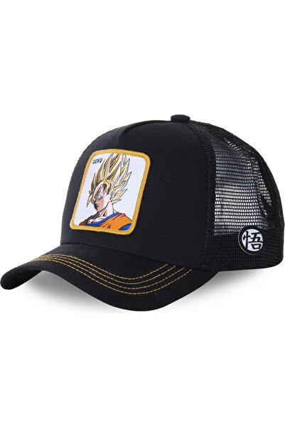 Choice28 قبعة بانداي الجديدة لشخصية سون غوكو بلاك من دراغون بول، مقاس 55-60 س...