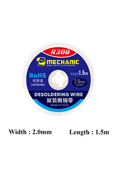 Choice3 سلك لحام شبكي مضفر من نوع MECHANIC R300 بطول 2.0 مم لإزالة اللحام، من...