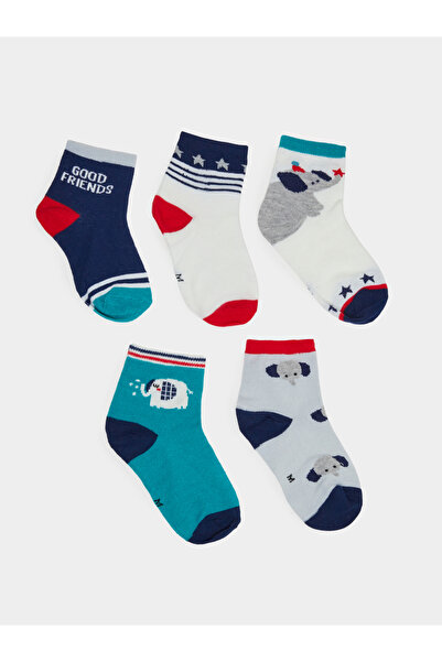 Styli عبوة من 5 جوارب قطن قصيرة للأولاد