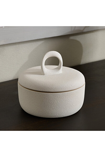 Generic Fresco Vila Decorative Ceramic Jewellery Box - 14.7x14.7x13 cm