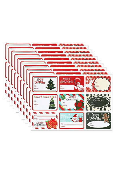 choice2 B 10 أوراق ملصقات عيد الميلاد بطاقات أسماء بطاقات هدايا تغليف ورق تزي...