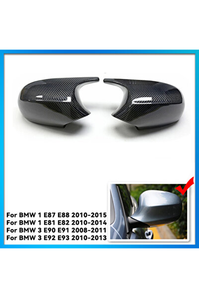 choice2 Carbon Fiber Side Rearview Mirror Cap Wing Mirror Cover Fit For BMW E...