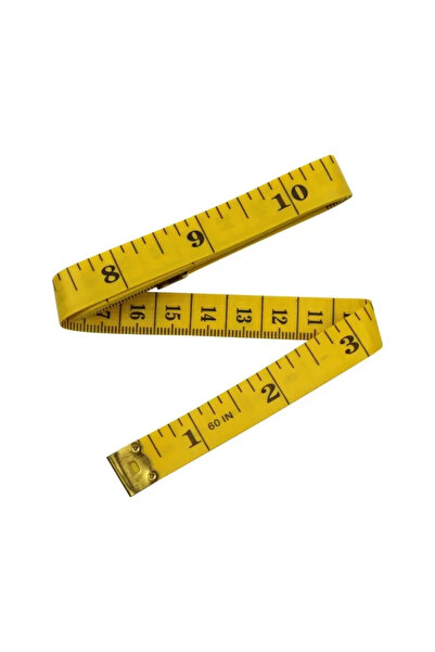 choice2 مسطرة قياس الجسم 3 أمتار - 2.0 سم - أصفر، 150 سم/60 بوصة، شريط قياس ل...