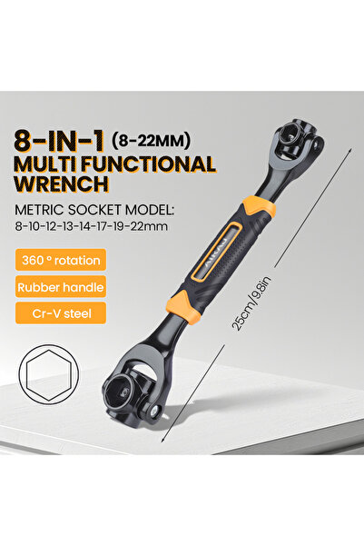 Choice3 8-22 1822 AIRAJ Wrench 52 in 1 Tool Sket Works Universal Ratchet Spli...