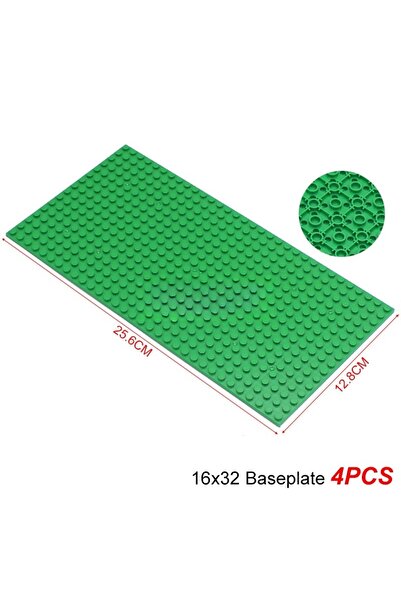 Choice8 16x32 أخضر، 4 قطع، قاعدة مزدوج الجوانب 16x32، متوافقة مع ملحقات البنا...