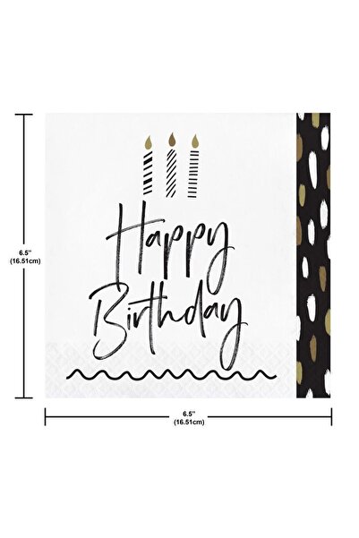 Creative Converting Golden Wishes Luncheon Napkin 2-ply 16ct