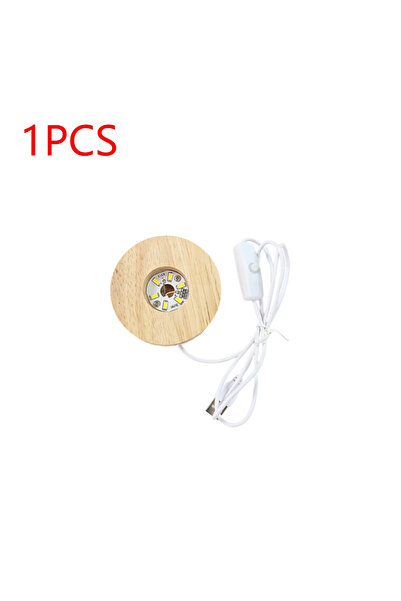 Choice4 APWIKOGER Warm Light 1PC 10-1PCS Handmade LED Wood Display Base USB R...