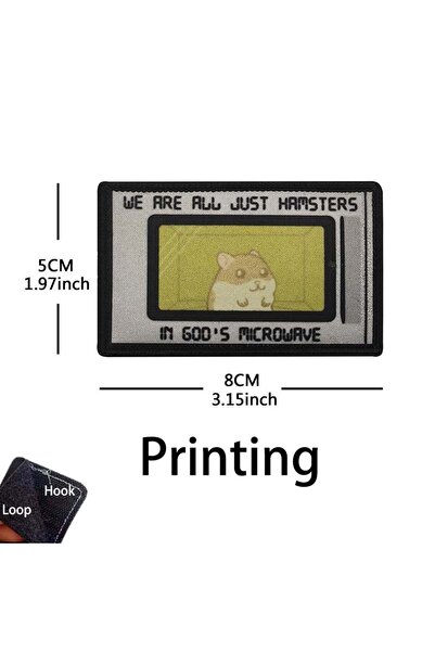 Choice3 05-هامستر حيوانات مضحكة مع عبارة كلاسيكية، رقعة قماشية، أوزة، قطة، فأ...