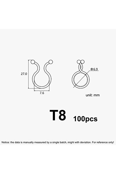 choice2 100 قطعة من مشابك ربط الكابلات السوداء على شكل حرف U، مصنوعة من البلا...