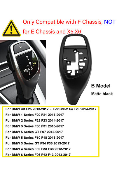 Choice11 غطاء مقبض ناقل الحركة للسيارة باللون الأسود غير اللامع، بديل لسيارات...
