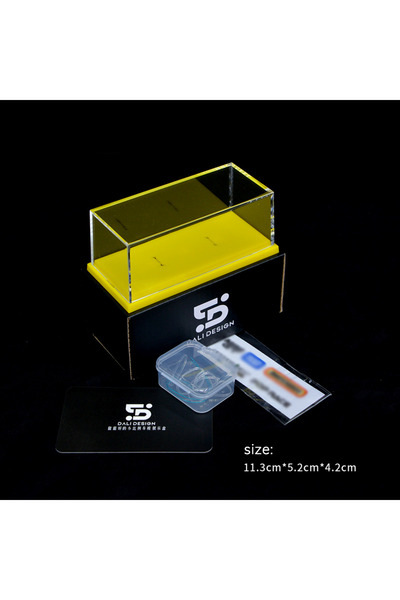 Choice1 Yellow 1/64 Acrylic Model Car Display Case Box - High Quality Clear C...